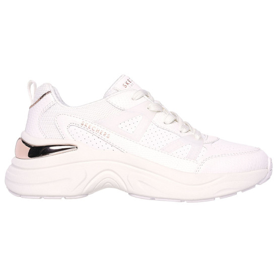 Skechers Snake Trimmed Perforated Durleather Lace Up Fashion Sneaker
